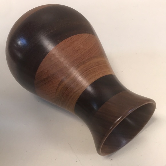 Vintage Signed/Penny Dated Lloyd Cheney Turned Exotic Hardwood Vase - Picture 3 of 12